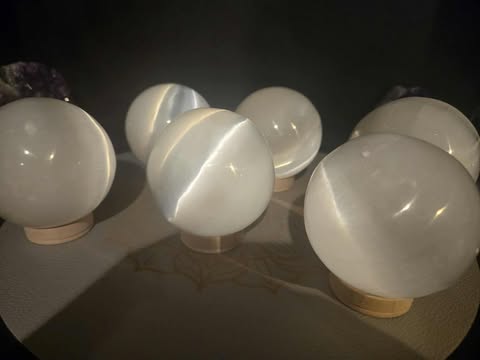 selenite crystal ball